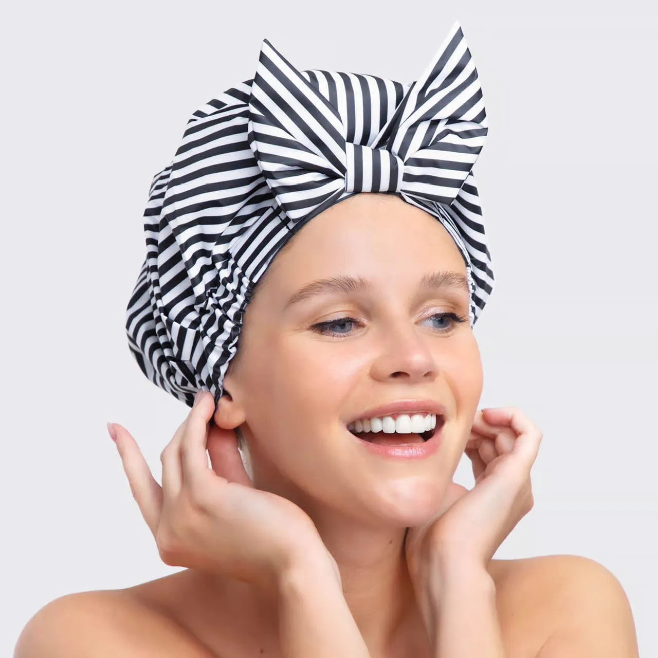 Kitsch - Luxury Shower Cap - Stripes