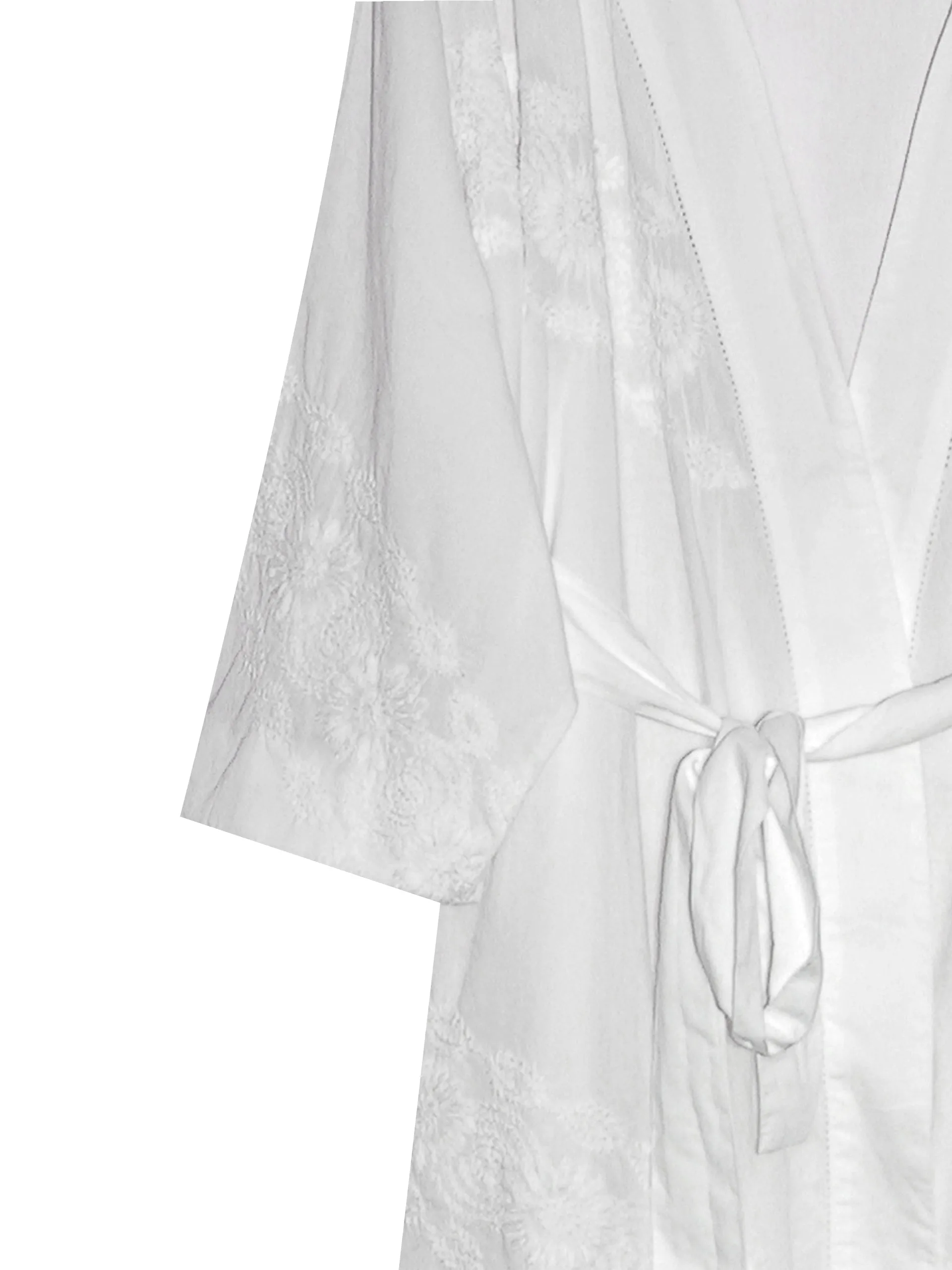 La Cera Embroidered Short Robe