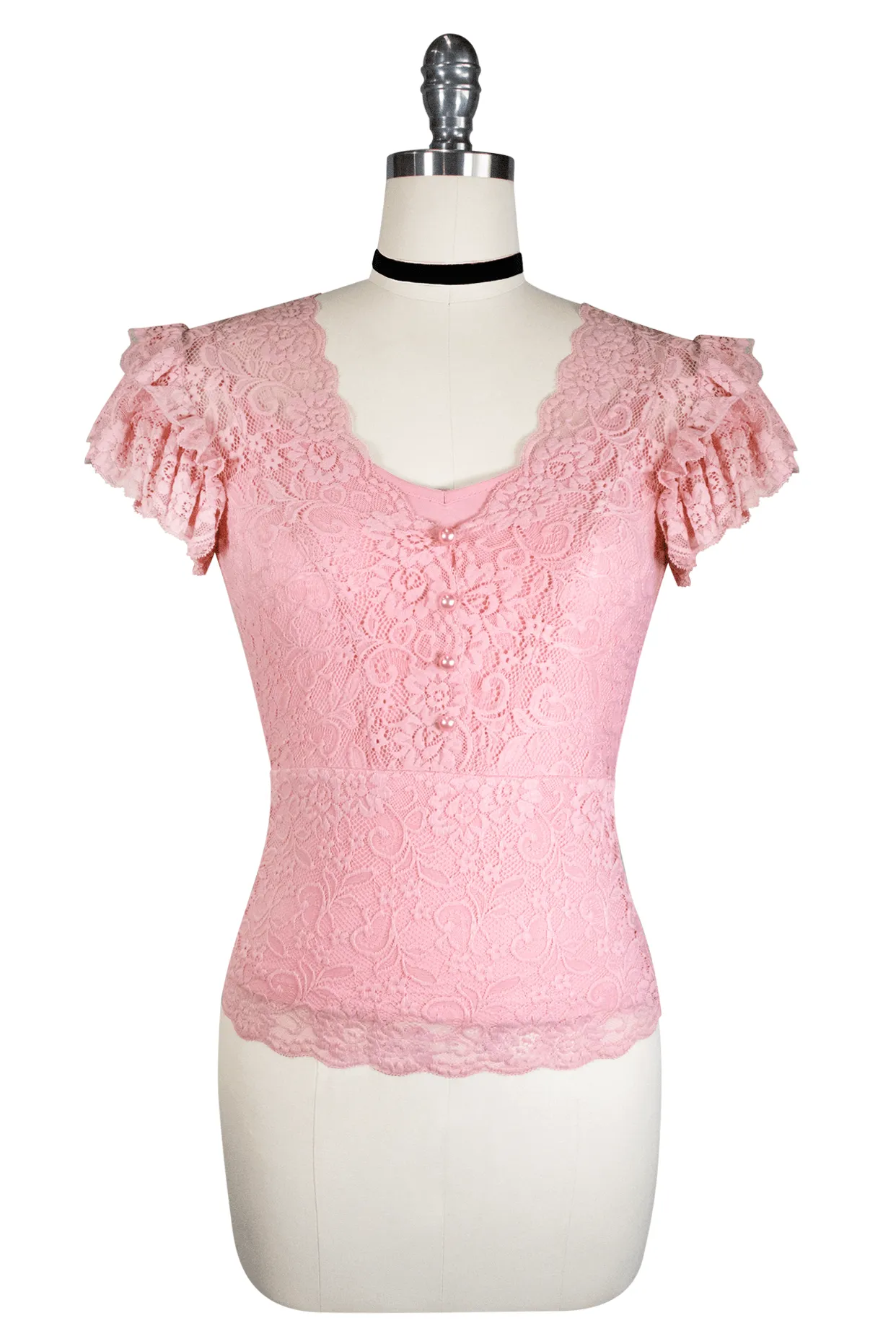 La Luna Lace Top (Pink)