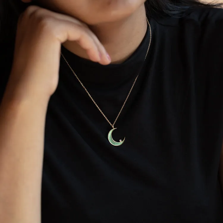 La Lune Teal Green Necklace