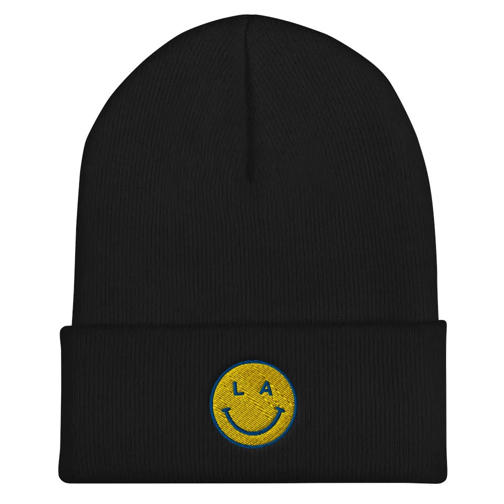 LA Smiley Cuffed Beanie