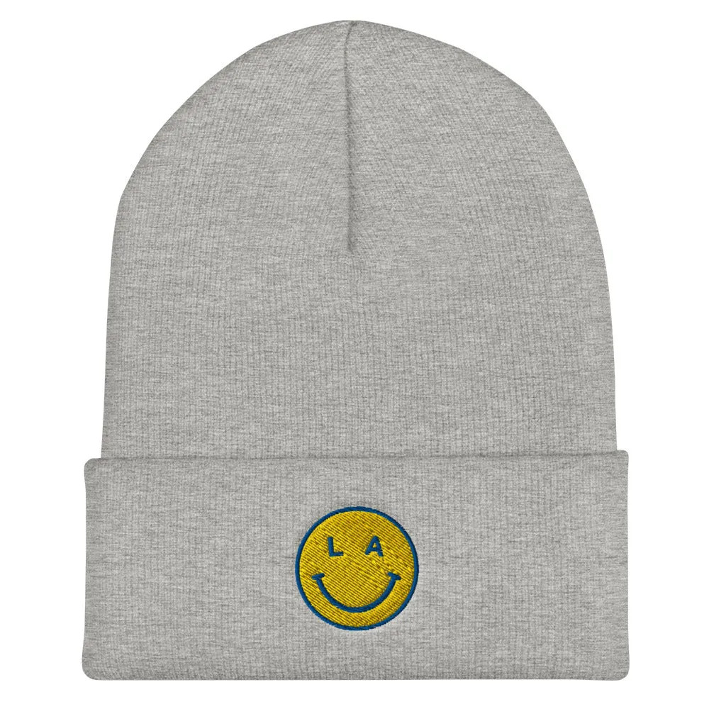 LA Smiley Cuffed Beanie