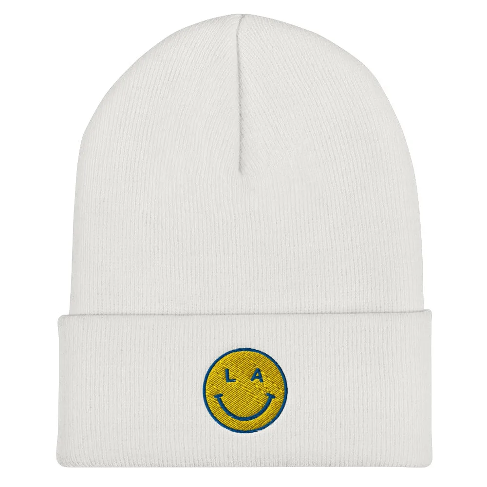 LA Smiley Cuffed Beanie