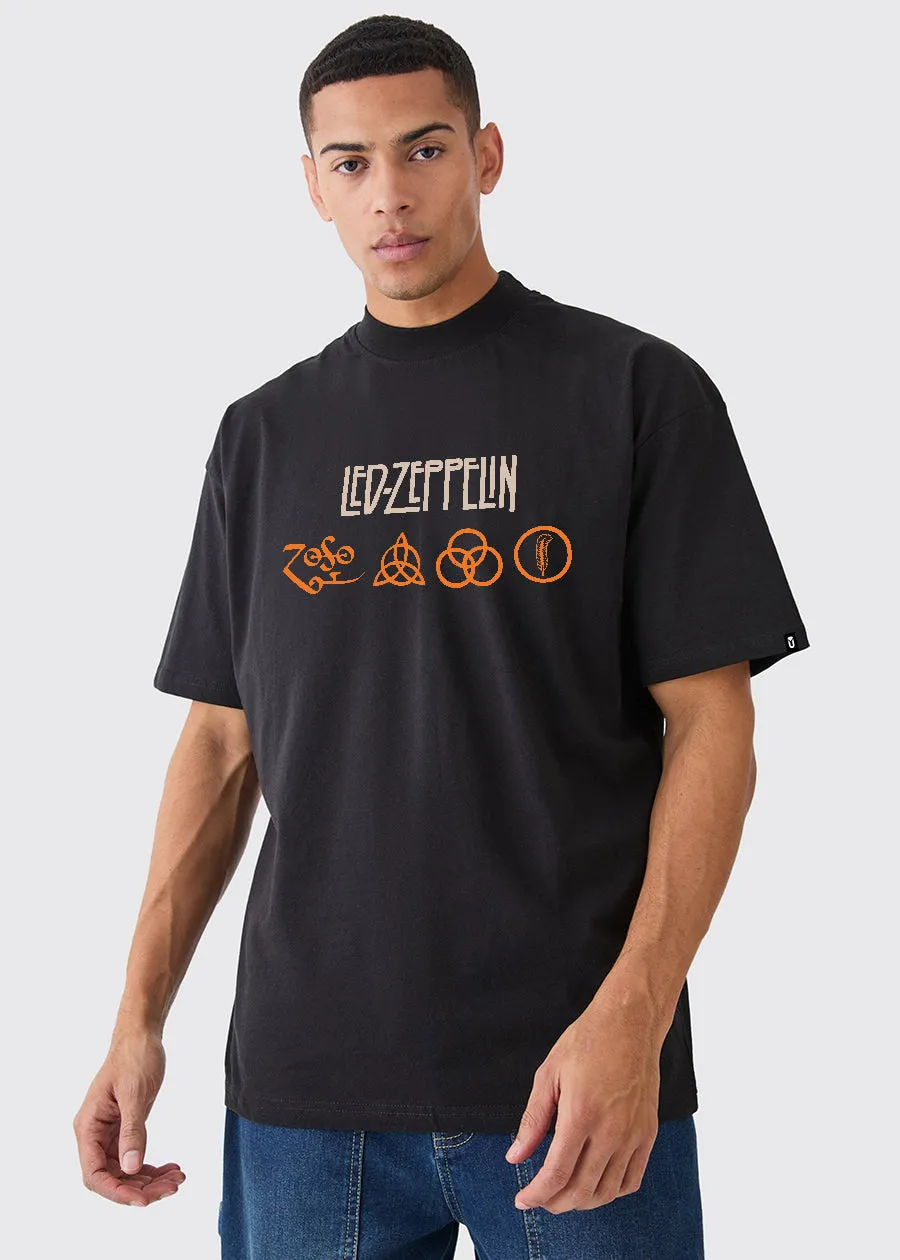 Led-Zeppelin Men Oversized Printed T-Shirt