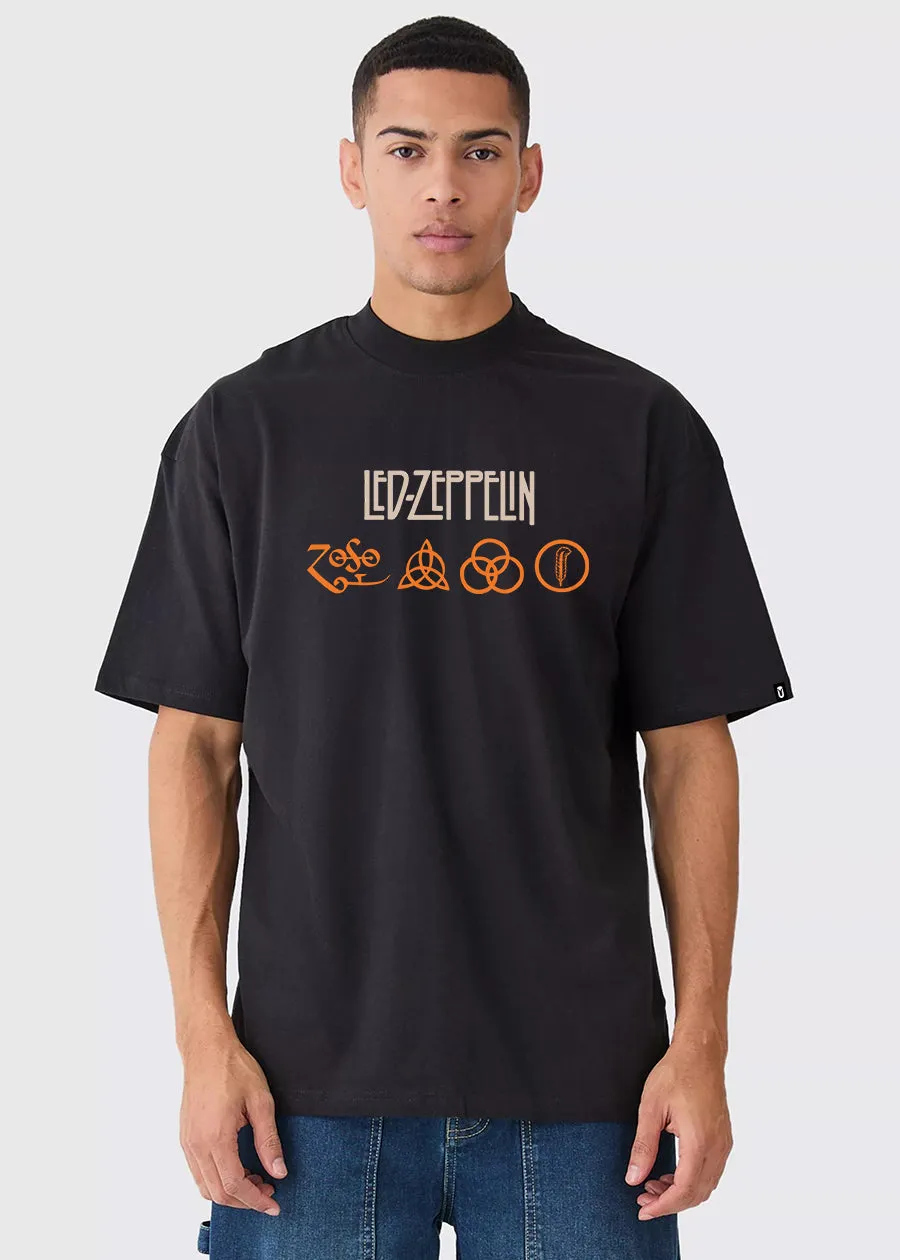 Led-Zeppelin Men Oversized Printed T-Shirt