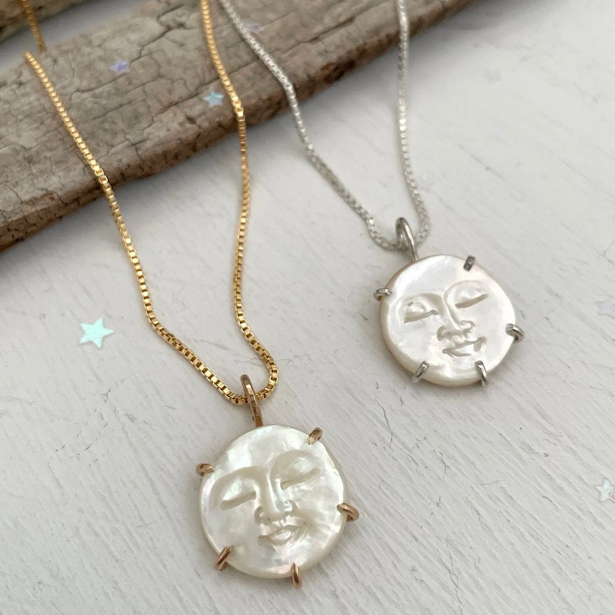 Luminous Moon Face Necklace