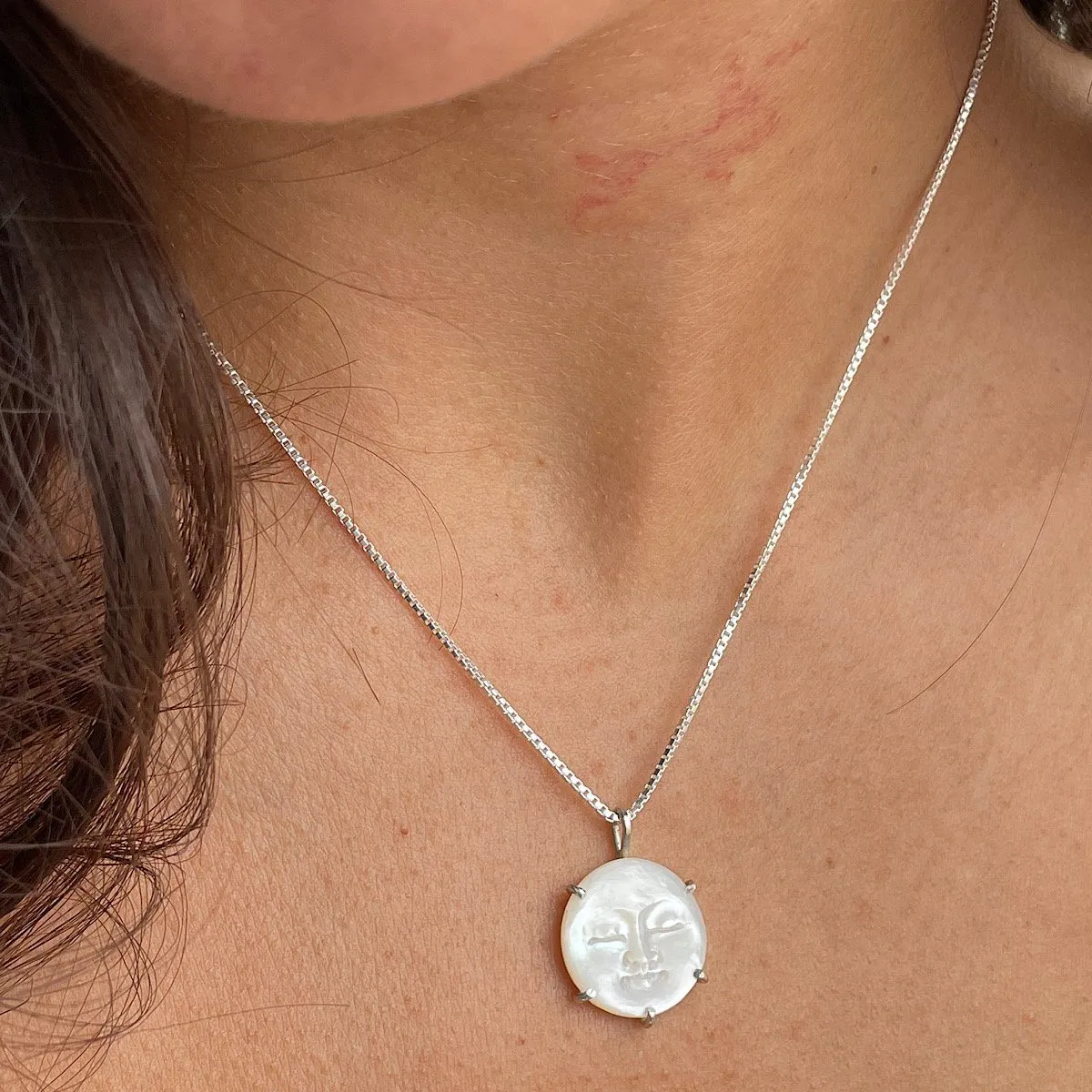 Luminous Moon Face Necklace