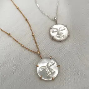 Luminous Moon Face Necklace