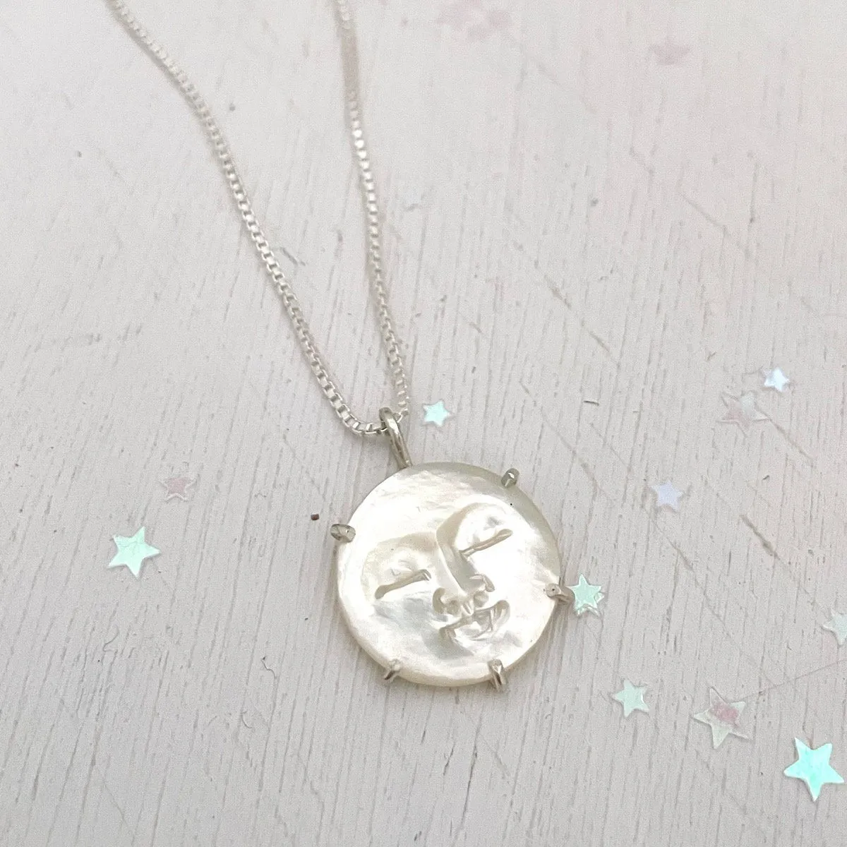 Luminous Moon Face Necklace