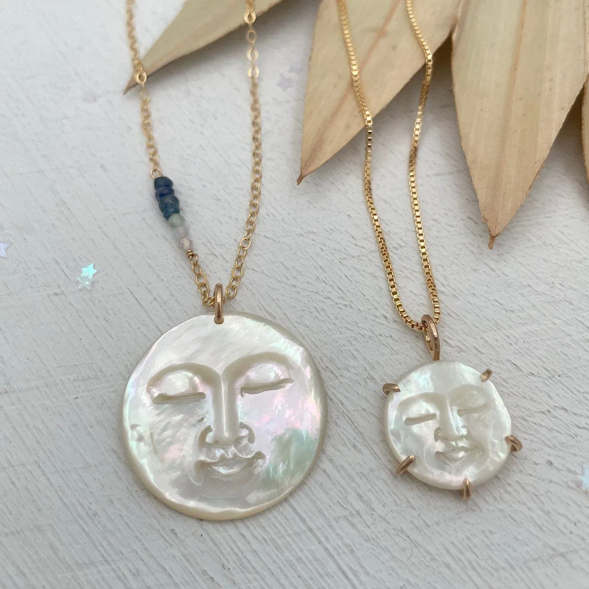 Luminous Moon Face Necklace