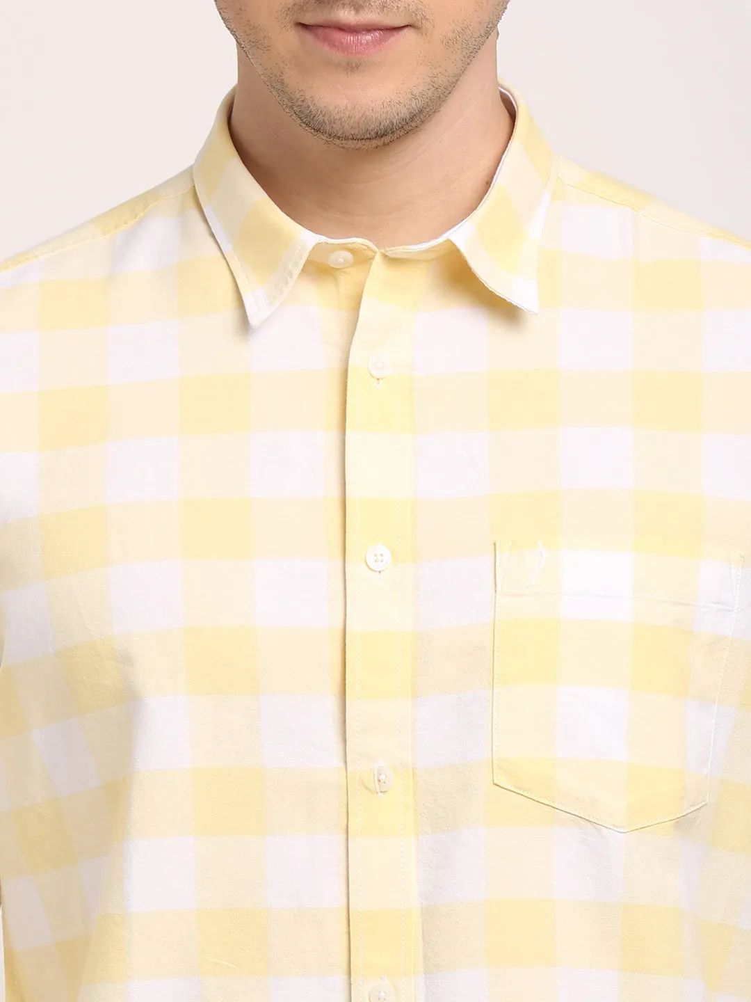 Men Checked Full Sleeve Cotton Shirt