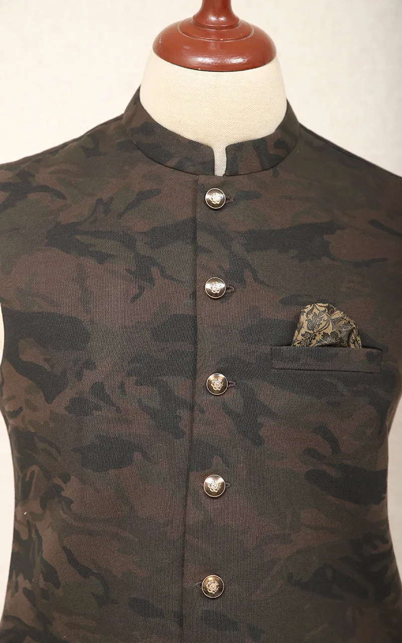 Men Premium Camo Design Waistcoat