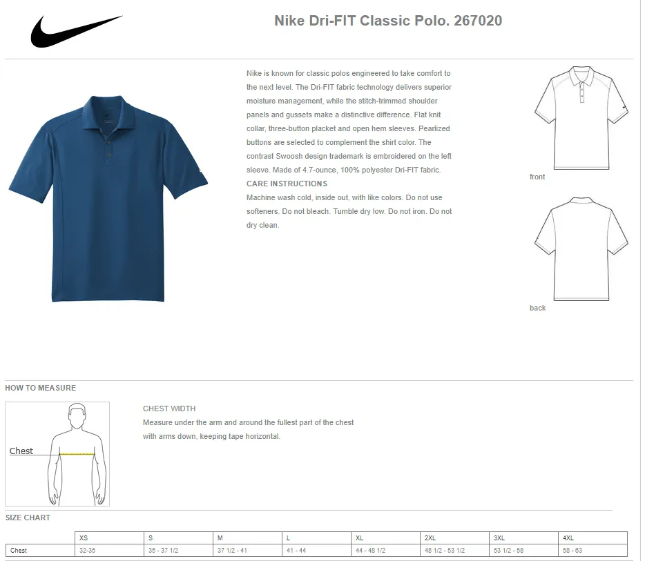 Men's NIKE varsity polo