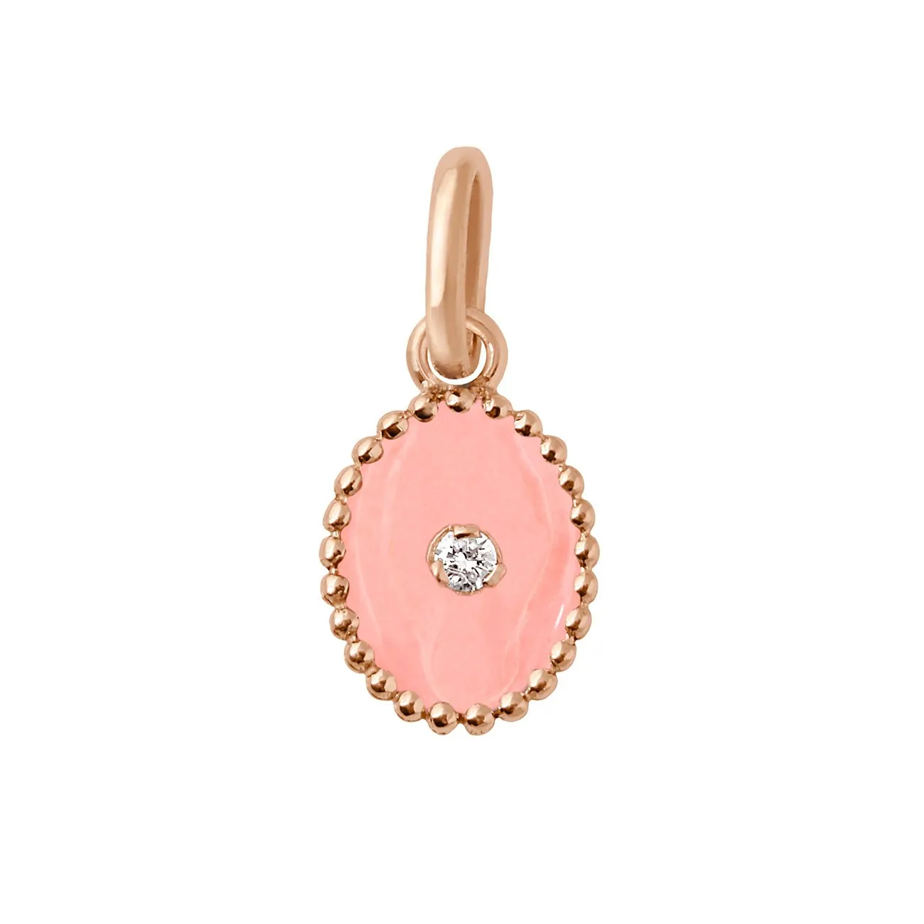 North Star Saumon resin pendant, Rose Gold