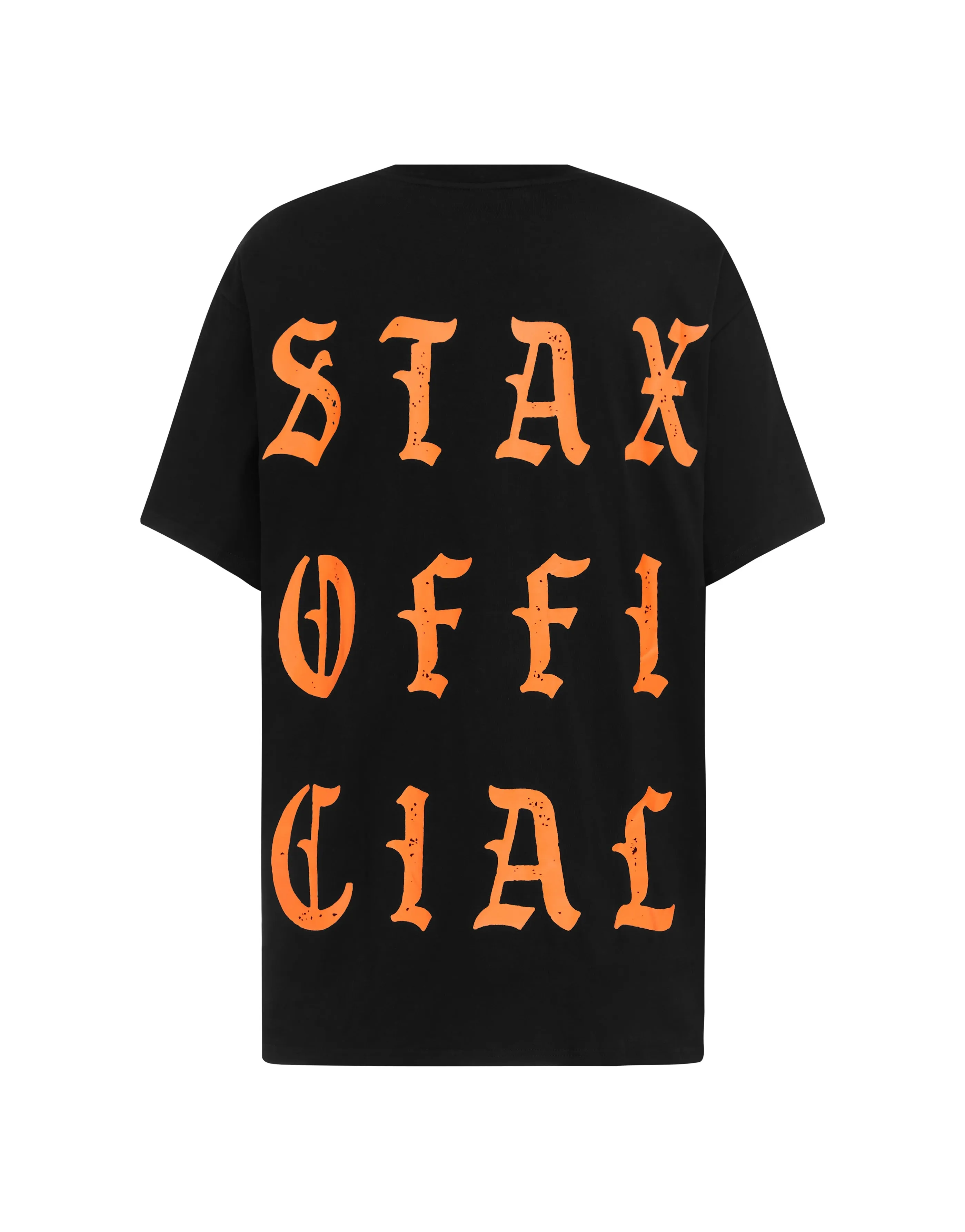 Old English Mens Tee - Black/Orange