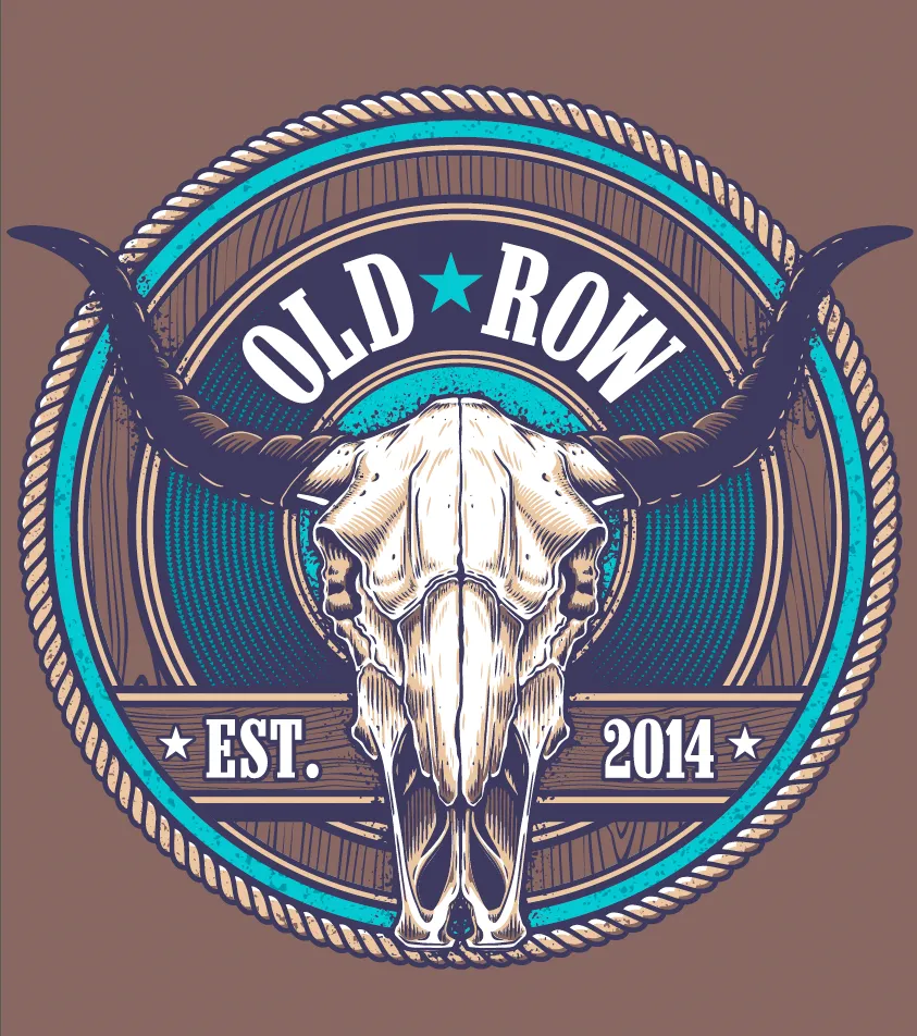 Old Row Outdoors Cow Skull Pigment Dyed Premium Hoodie