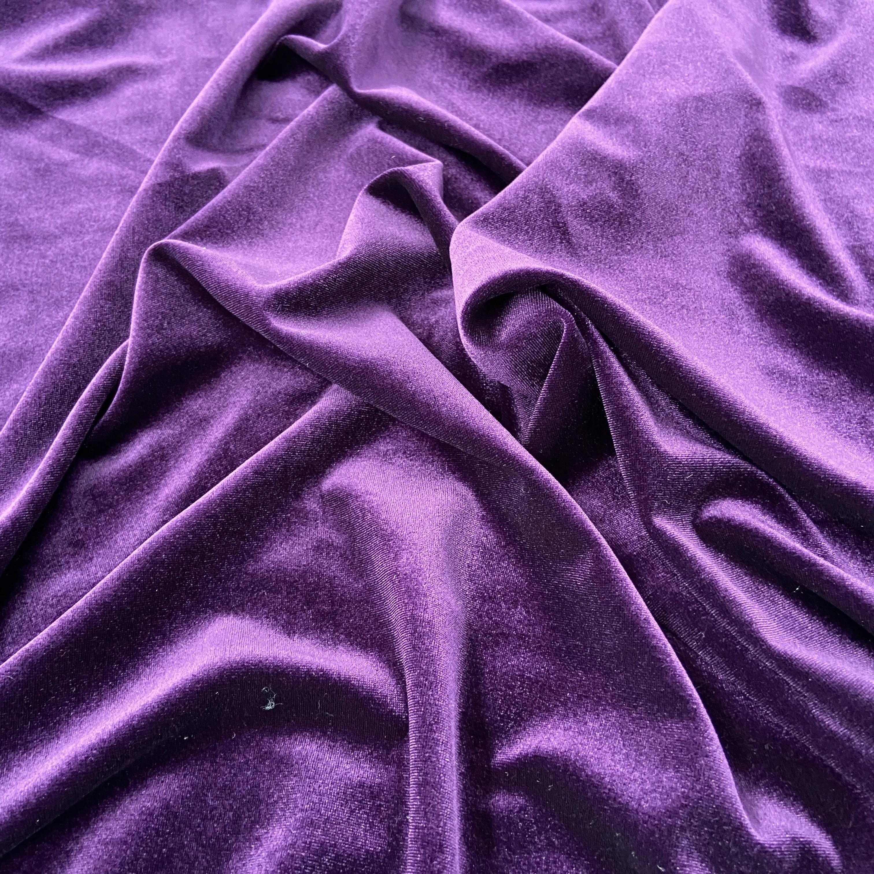 Plain Luxury Soft Velvet Stretch Fabric (FS143)