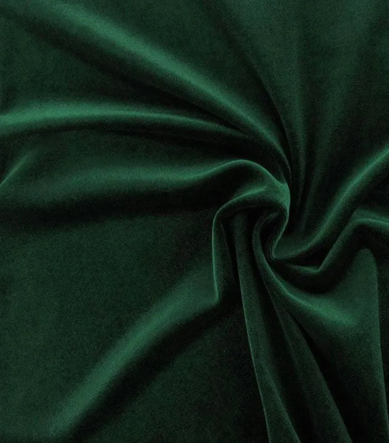 Plain Luxury Soft Velvet Stretch Fabric (FS143)