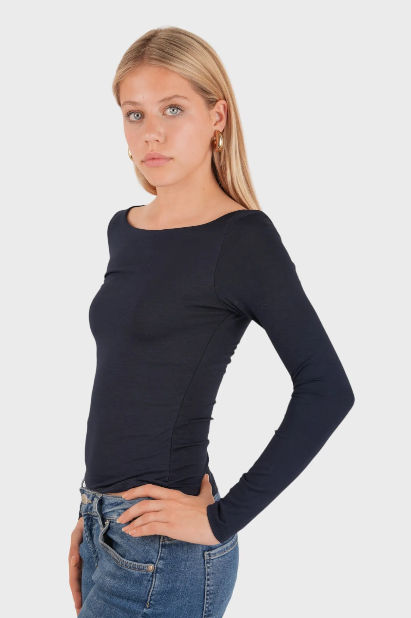 "Joy" top navy