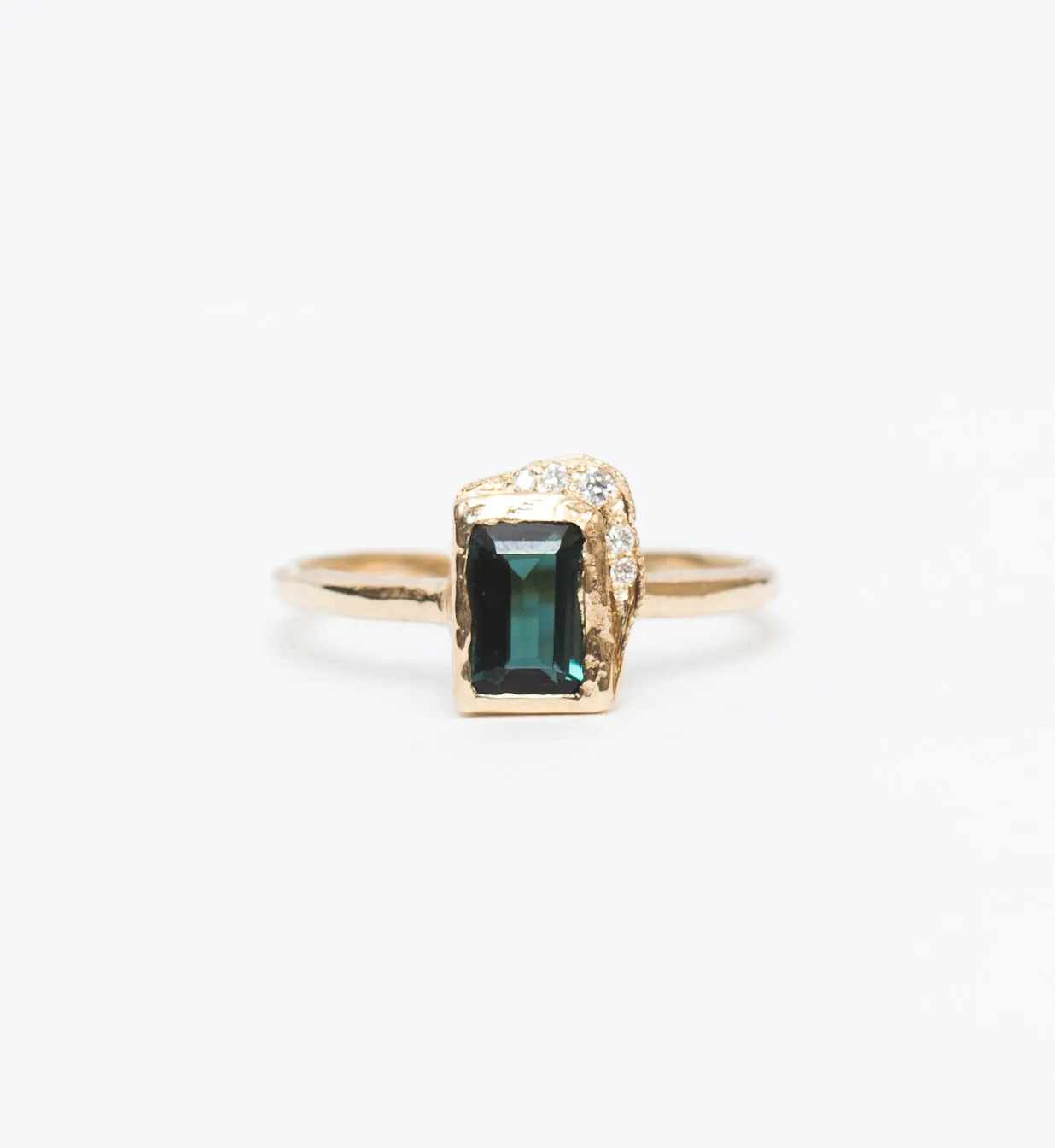 Reflection North-South Green Tourmaline Ring