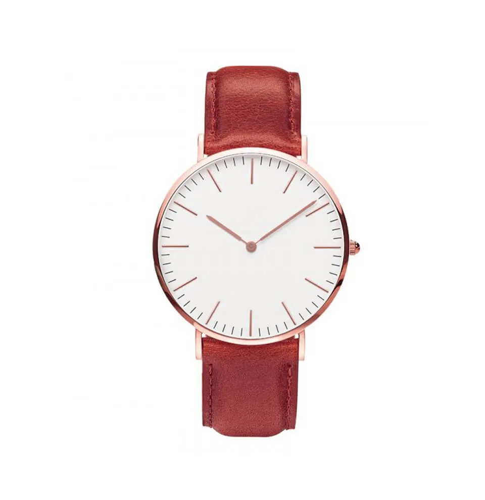 Round Face Strap Watch