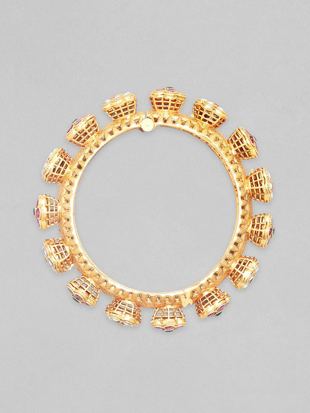 Rubans Luxury Gold Plated Kundan Traditional Bangle