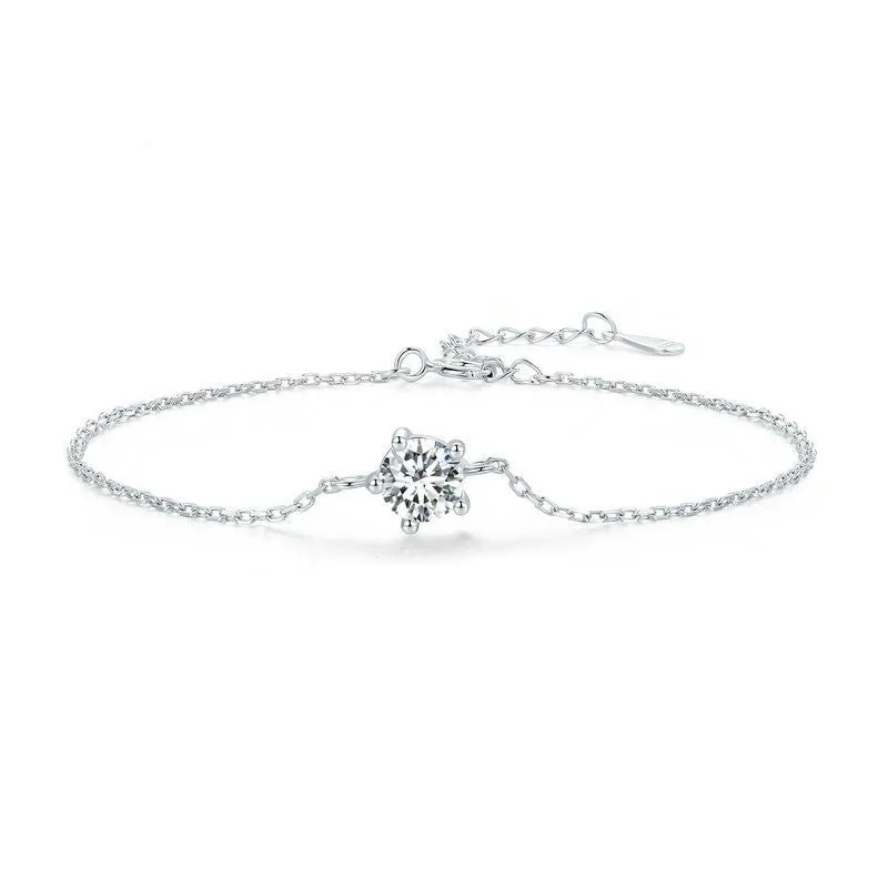 S925 Luxury Moissanite Diamond - Silver Bracelet