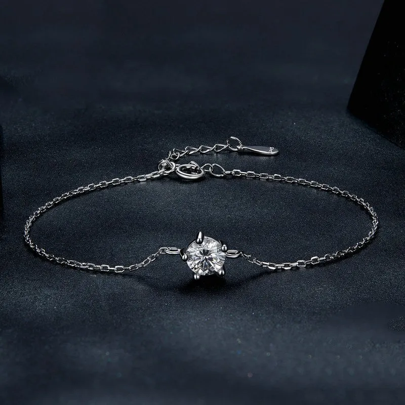 S925 Luxury Moissanite Diamond - Silver Bracelet