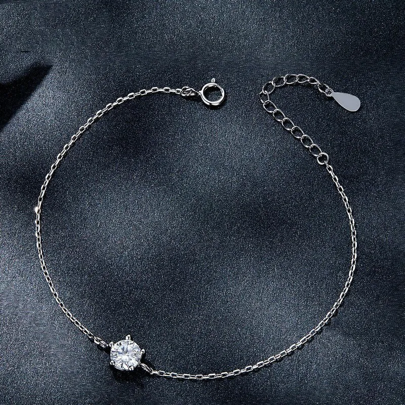 S925 Luxury Moissanite Diamond - Silver Bracelet