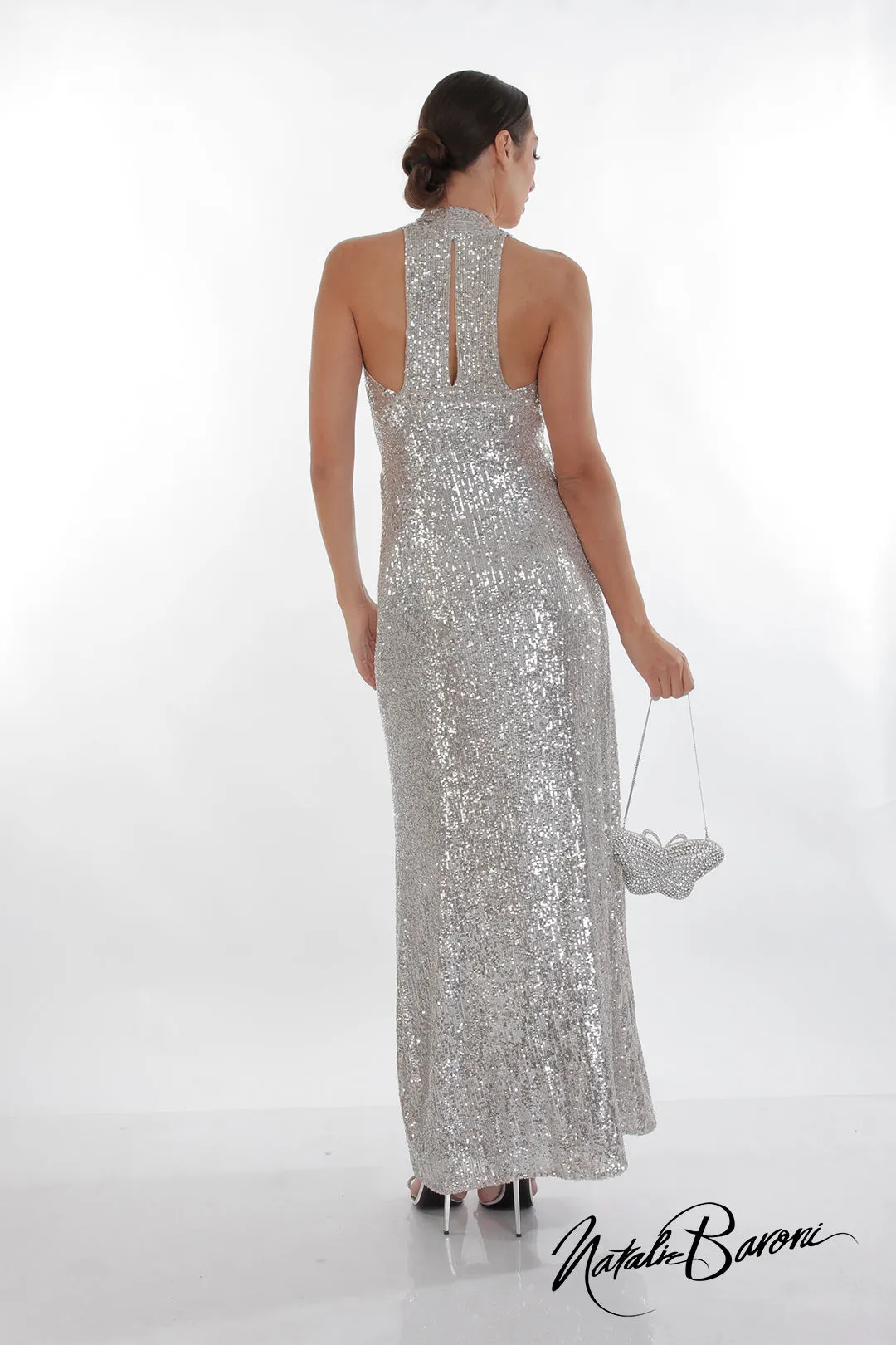 Silver Evening Gown - La Scala