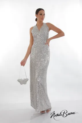 Silver Evening Gown - La Scala