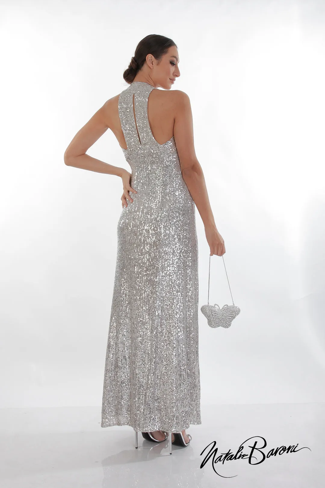 Silver Evening Gown - La Scala