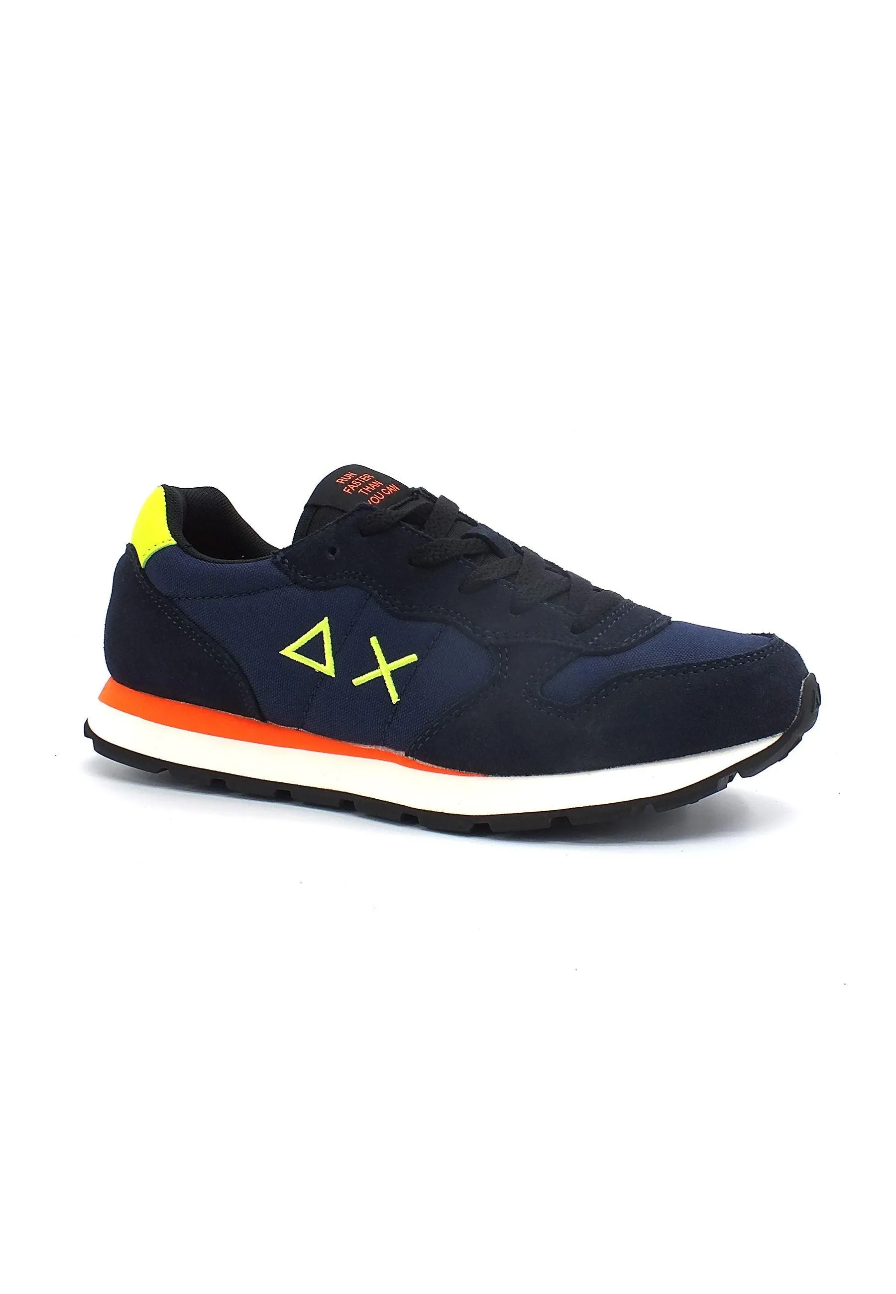 SUN68 Boy's Tom Fluo Sneaker Bimbo Navy Blue Z42302T