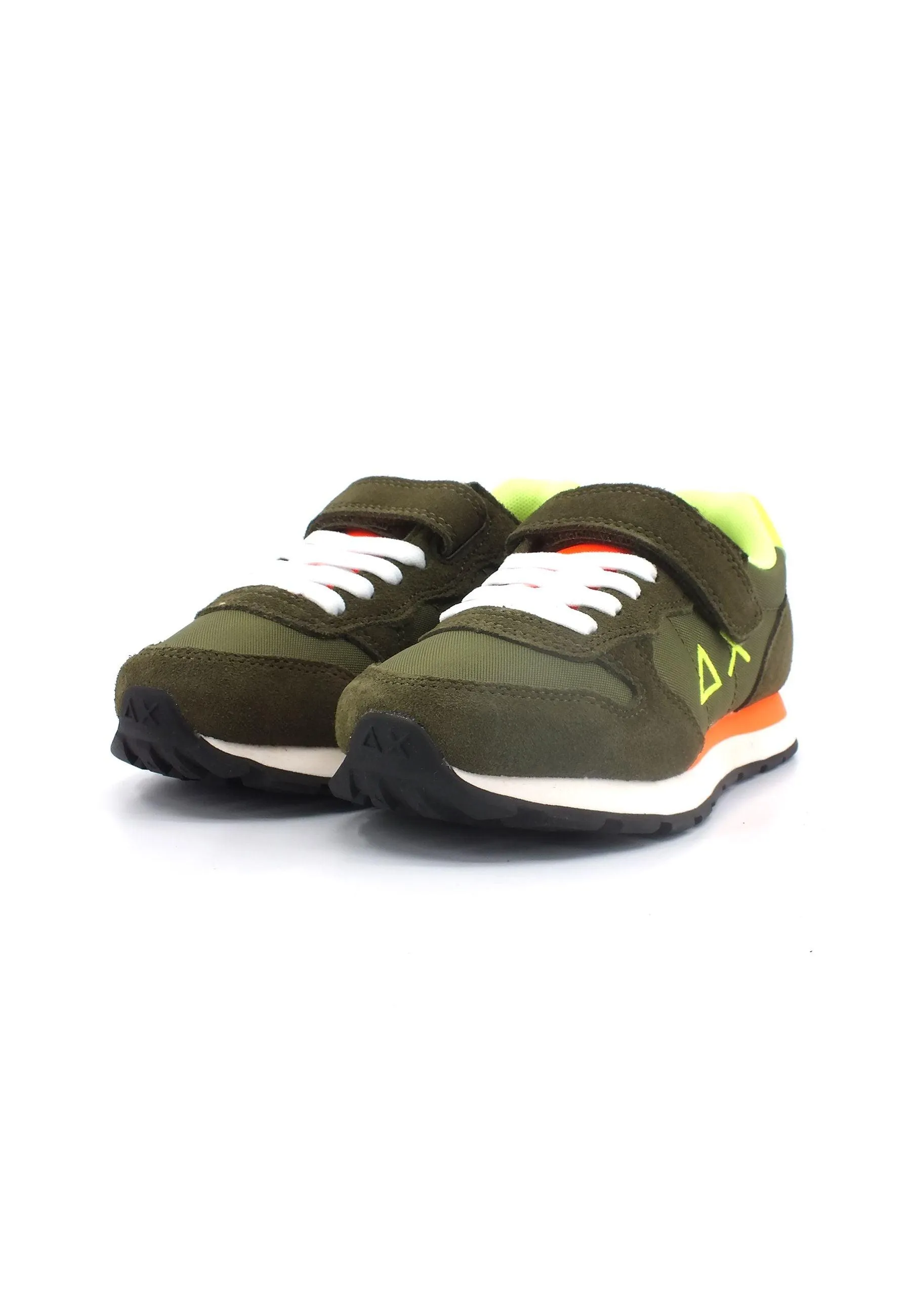 SUN68 Tom Fluo Sneaker Bambino Verde Militare Z33302K