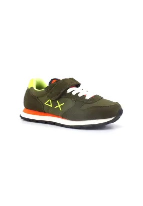 SUN68 Tom Fluo Sneaker Bambino Verde Militare Z33302K