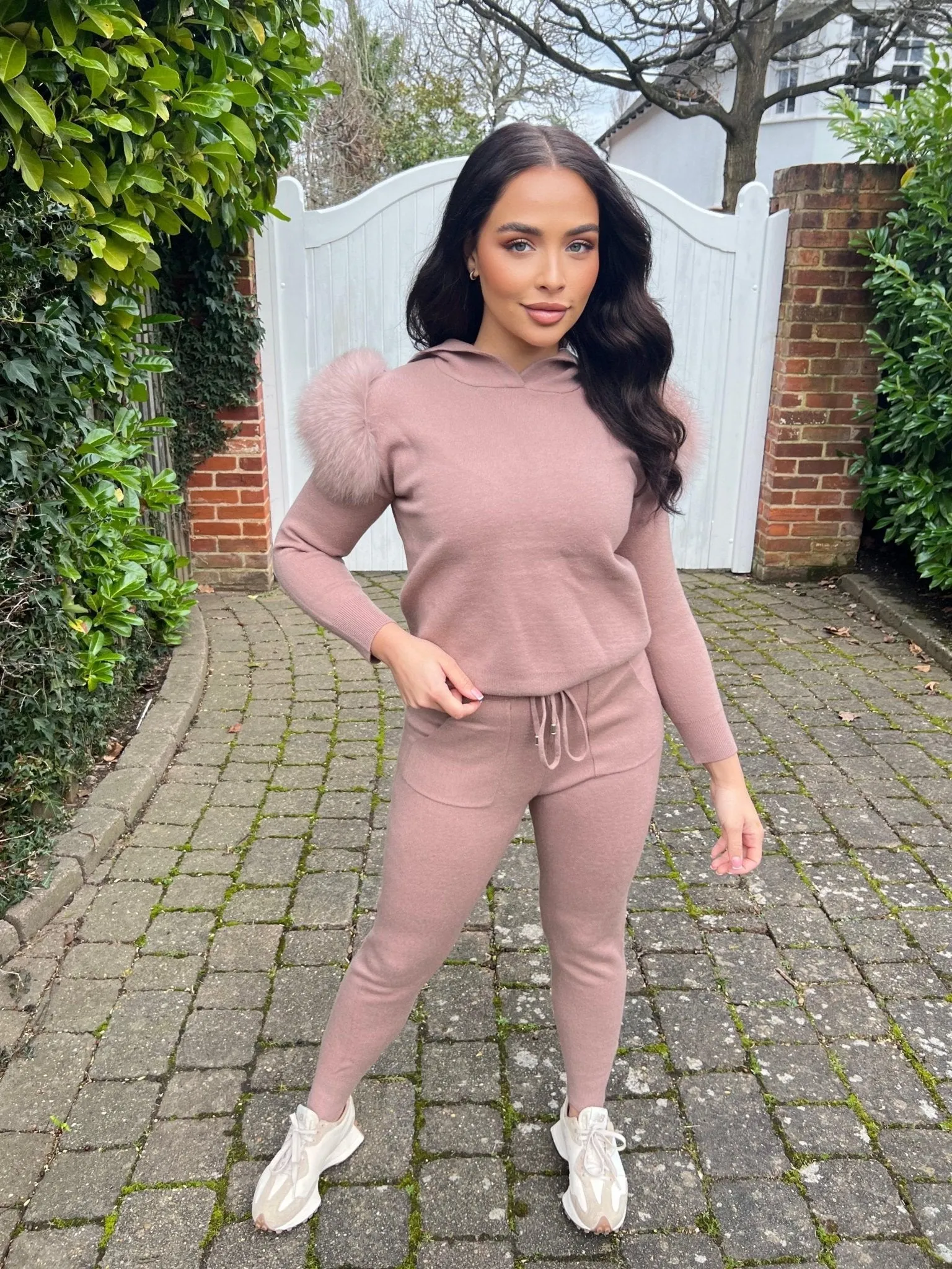 Taupe Luxury Fur Tracksuit