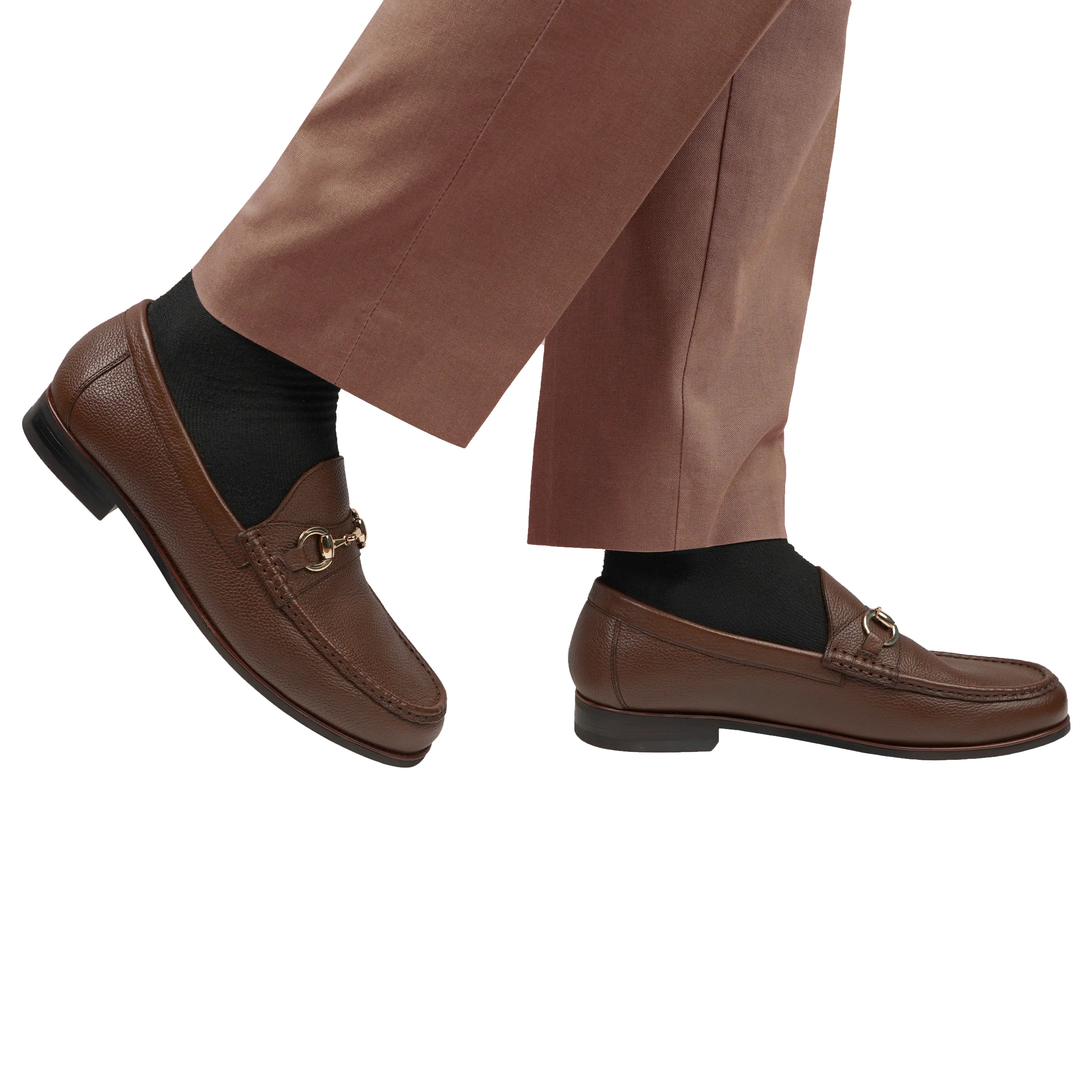 Tom - Men's Brown Pebble Grain Loafer