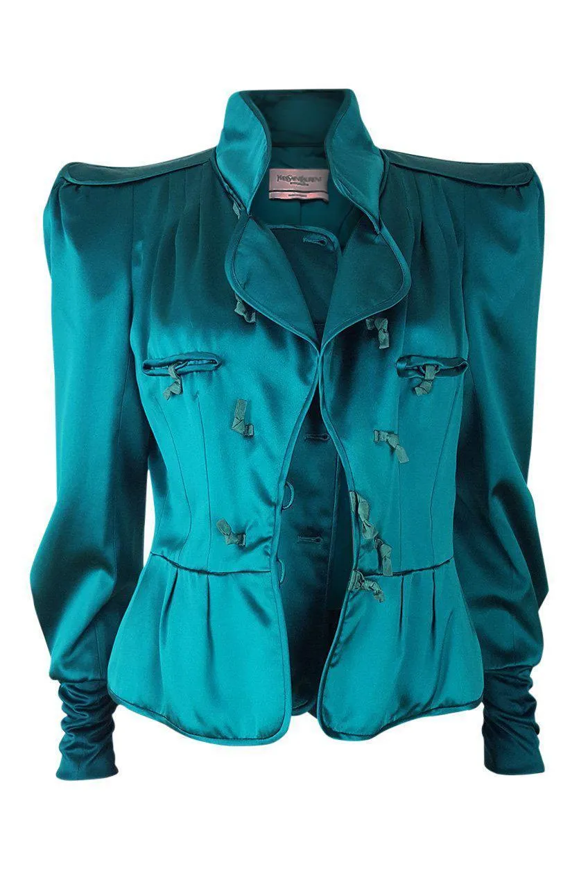 YVES SAINT LAURENT 2004 Tom Ford Final Collection Silk Jacket (44)